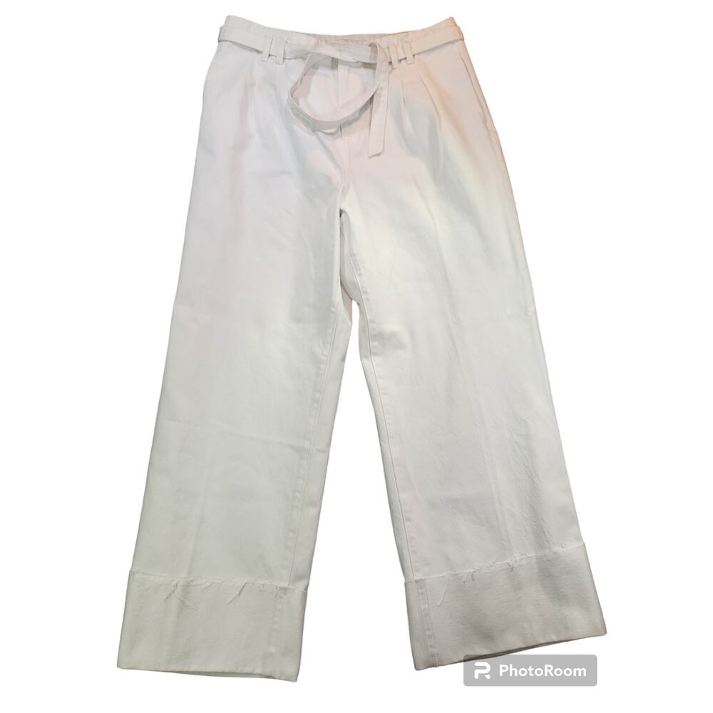 J Brand | White Louisa High Rise Tie Waist jeans | Size 32 - Picture 3 of 9